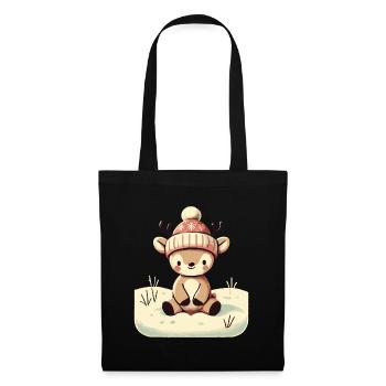 Cute Reindeer Christmas Winter Snow - Tote Bag - black - Front