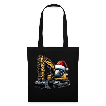 Opérateur d’excavation en construction du chapeau de Noël HEO - Sac en tissu - noir - Devant