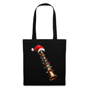 Instrument de flûte Chapeau de Noël Noël - Sac en tissu - noir - Devant