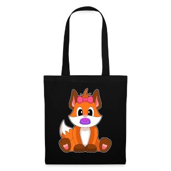 Fuchs Baby Schnuller - Stoffbeutel - Schwarz - Vorne