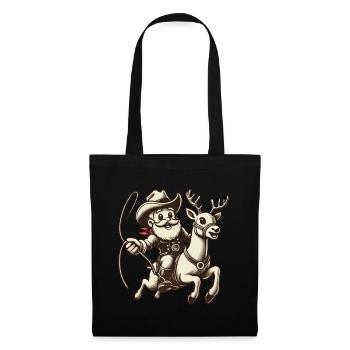 Cowboy Santa Claus Adventure - Tote Bag - black - Front
