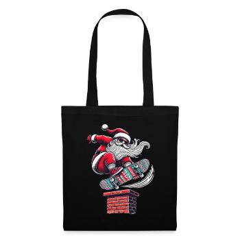 Christmas Santa Skater Style - Tote Bag - black - Front