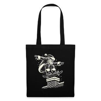 Weihnachtlicher Skater Santa Streetwear Style - Stoffbeutel - Schwarz - Vorne