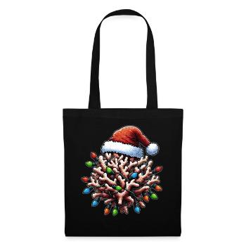 Chapeau de Noël biologiste marin des récifs coralliens - Sac en tissu - noir - Devant