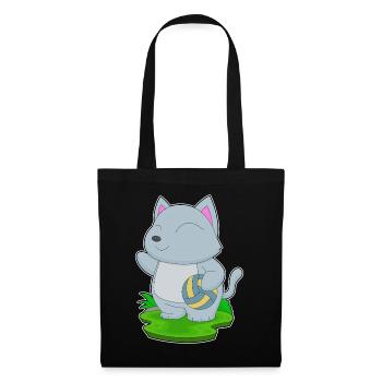 Chat Joueur de Volley-ball Volley-ball - Sac en tissu - noir - Devant