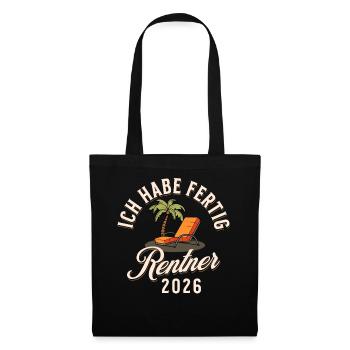 Pensioner 2026 I'm done - Tote Bag - black - Front