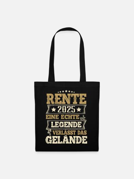 Rentner 2025 - Stoffbeutel - Schwarz