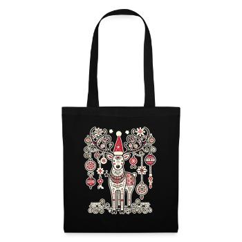 Noël Vintage Renne Magie - Sac en tissu - noir - Devant