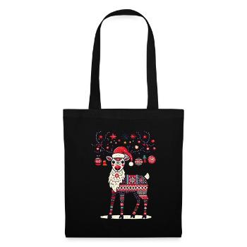 Christmas reindeer with festive decoration - Tote Bag - black - Front