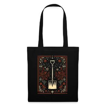 Funny Snow Shovel Christmas Illustration - Tote Bag - black - Front