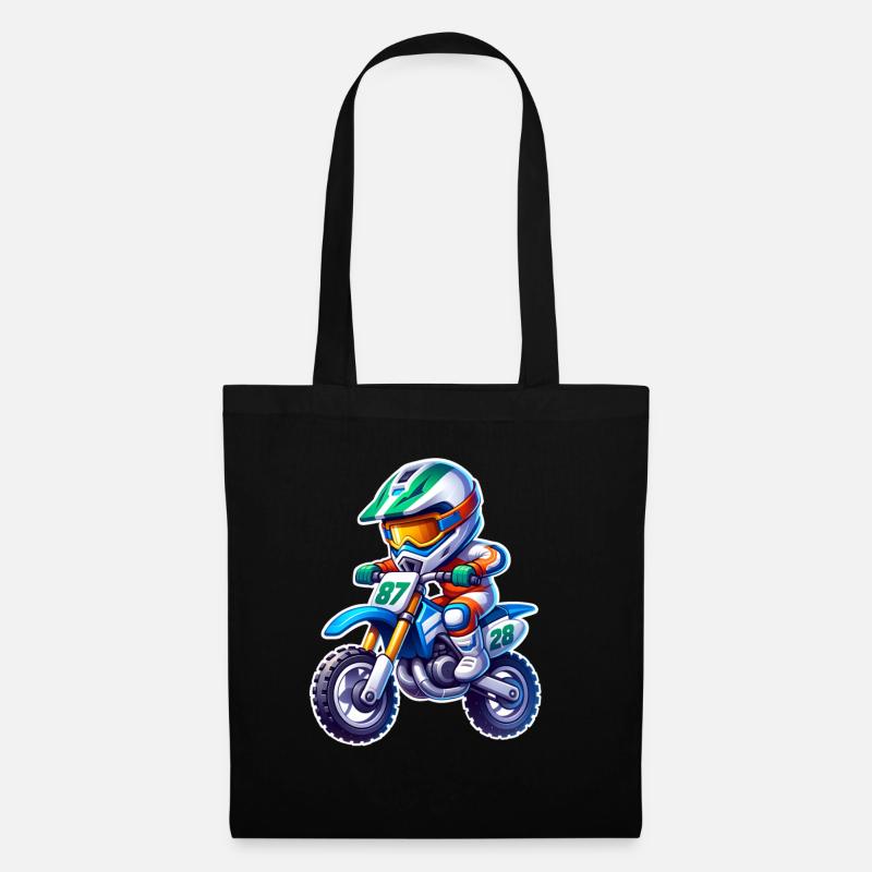 Motocross - Stoffbeutel - Schwarz