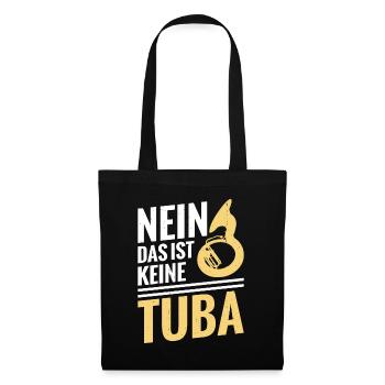 Keine Tuba Sousaphon Orchester Musiker Blaskapelle - Stoffbeutel - Schwarz - Vorne