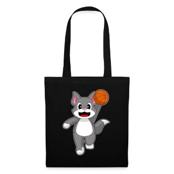Chat Basketteur Basketteur - Sac en tissu - noir - Devant