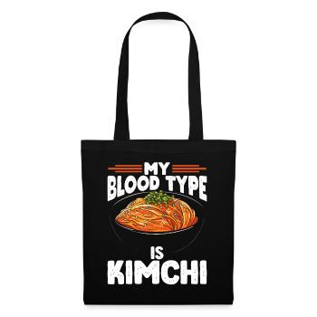 Südkoreanische Küche – Kimchi Snacks - Stoffbeutel - Schwarz - Vorne