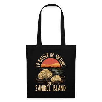 Sanibel Island Urlaub – Sommerferien in Florida - Stoffbeutel - Schwarz - Vorne