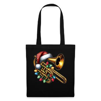 Trombone Instrument Trombonist Christmas Hat Xmas - Tote Bag - black - Front