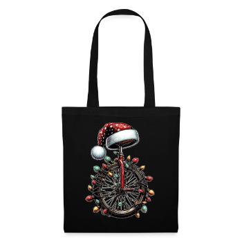 Monocycle Monocycle Chapeau de Noël - Sac en tissu - noir - Devant