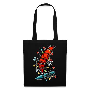 Windsurfing Santa Claus Windsurfer Christmas X - Tote Bag - black - Front