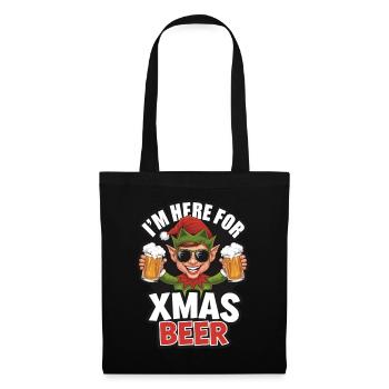 Citation de Noël sur la bière de Noël Elf - Sac en tissu - noir - Devant