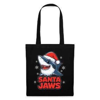 Santa Jaws Funny Christmas Shark Christmas - Tote Bag - black - Front