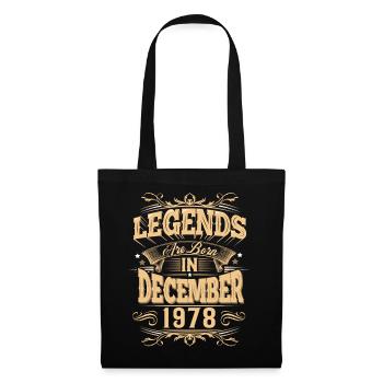 Légende de l’anniversaire de décembre 1978 - Sac en tissu - noir - Devant