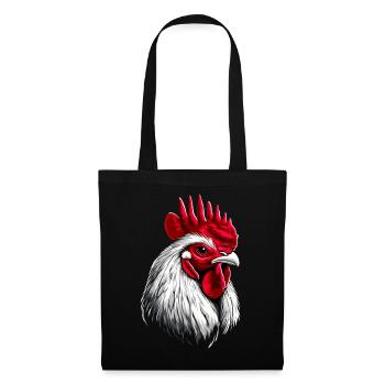 Coq Poulet Papa Poulailler Papa Poulet fermier Poulets - Sac en tissu - noir - Devant