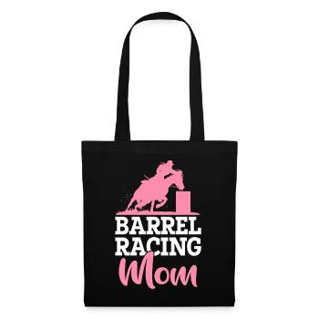 Barrel Racer Rodeo Pferd Barrel Racing Mom - Stoffbeutel - Schwarz - Vorne