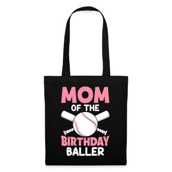 Baseball Anniversaire Joueur de Baseball Mère du Geb - Sac en tissu - noir - Devant