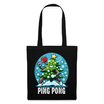 Table Tennis Christmas Tree Costume Christmas Tree - Tote Bag - black - Front