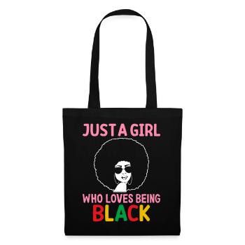 Mois de l’histoire des Noirs Fille africaine li - Sac en tissu - noir - Devant