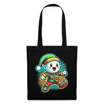 Joyeux Noël Gnome Dessin Animé - Sac en tissu - noir - Devant