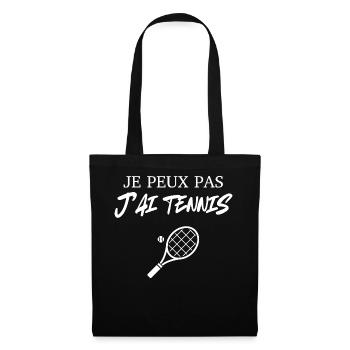 je peux pas j'ai tennis - Sac en tissu - noir - Devant