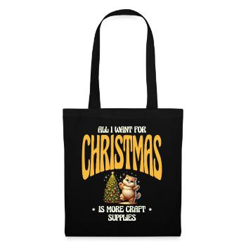 Tout ce que Noël souhaite pour plus de fournitures d’artisanat - Sac en tissu - noir - Devant