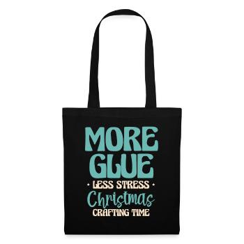 Plus de colle, moins de stress Temps de bricolage de Noël - Sac en tissu - noir - Devant