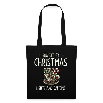 Powered Christmas Lights Caffeine Holiday - Tote Bag - black - Front