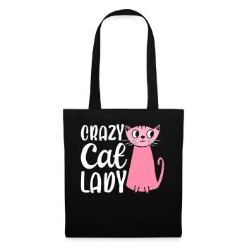 Crazy Cat Lady Purple Cats Cat Mom - Tote Bag - black - Front