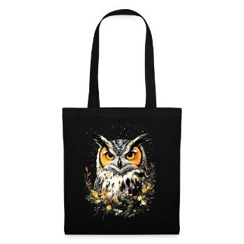 Owl Barn Owl Owl Owl Owl Cute Owls - Tote Bag - black - Front