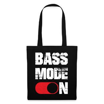 Bass mode on funny - Stoffbeutel - Schwarz - Vorne
