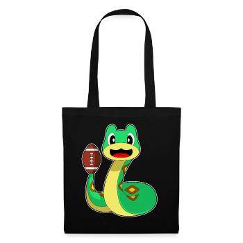 Schlange American Football Sport - Stoffbeutel - Schwarz - Vorne