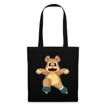 Bear Skating Skates - Tote Bag - black - Front