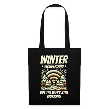 Winter wonderland, but wifi works, winter - Tote Bag - black - Front