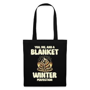 You, Me and Blanket, Winter Perfection, Love, Winter - Tote Bag - black - Front