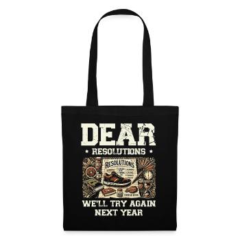 New resolutions, we'll try next year - Tote Bag - black - Front