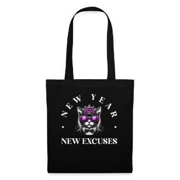 New Year's Day, New Excuses, Intentional Humor, Goal Setting - Tote Bag - black - Front
