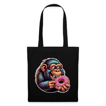 Donut de Néandertal - Sac en tissu - noir - Devant