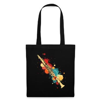 Flûte éclaboussée de couleur - Sac en tissu - noir - Devant