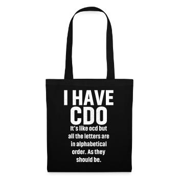 I have cdo - Stoffbeutel - Schwarz - Vorne