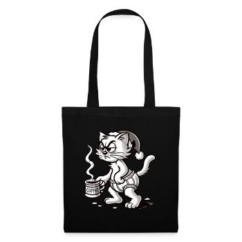 Amateur de café de Noël - Sac en tissu - noir - Devant