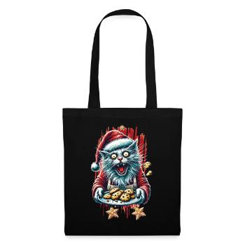 Crazy Cat Christmas Cookie Chaos - Tote Bag - black - Front