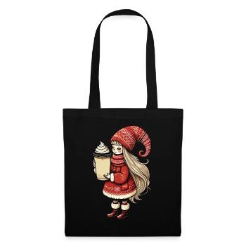 Christmas gnome for coffee lovers - Tote Bag - black - Front